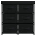 Storage Cabinet with 6 Drawers 55x29x55 Cm Black Steel