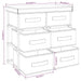 Storage Cabinet with 6 Drawers 55x29x55 Cm Black Steel