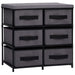 Storage Cabinet with 6 Drawers 55x29x55 Cm Grey Steel Xnntxx