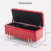 Storage Ottoman Stool Bench Seat 97cm Pu Leather Red