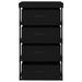 Storage Rack With 4 Fabric Baskets Steel Black Txxlxx