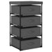 Storage Rack With 4 Fabric Baskets Steel Grey Txxlxt