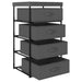 Storage Rack With 4 Fabric Baskets Steel Grey Txxlxt