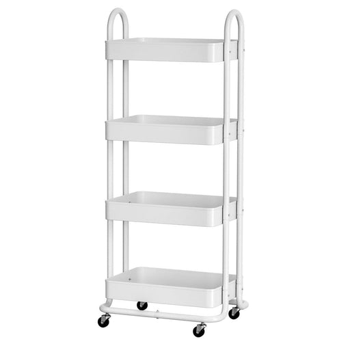 Goslash Picks Storage Trolley Kitchen Cart 4 Tiers White