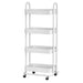 Goslash Picks Storage Trolley Kitchen Cart 4 Tiers White