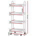 Goslash Picks Storage Trolley Kitchen Cart 4 Tiers White