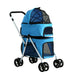 Pet Stroller Dog Pram Large Cat Carrier Travel Foldable 4