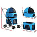 Pet Stroller Dog Pram Large Cat Carrier Travel Foldable 4