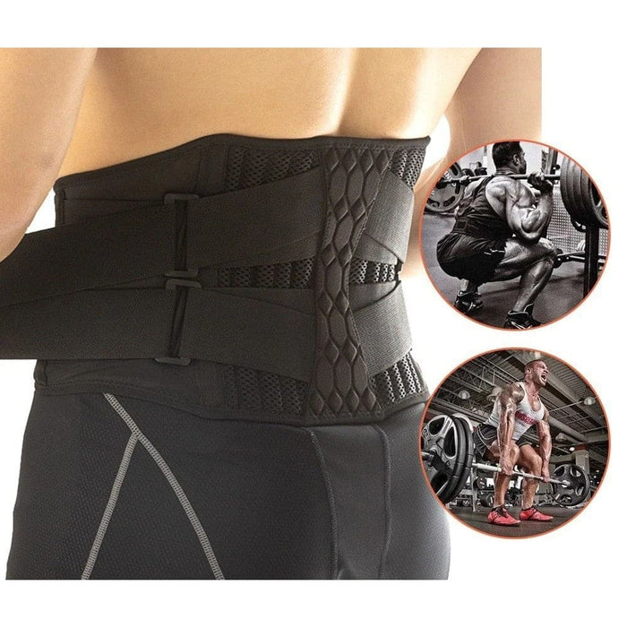 Strong Lower Back Brace Sweat Slim Belt For Sports Pain