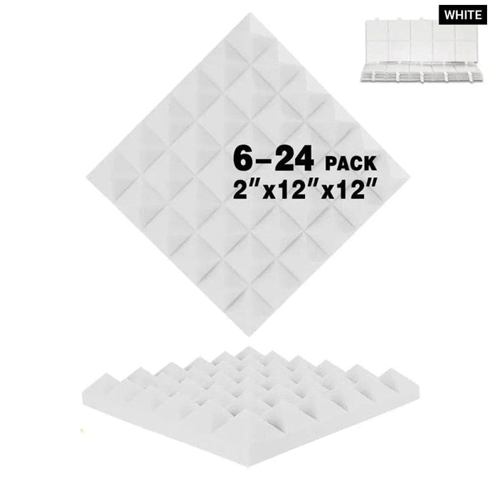 Studio Acoustic Foam Panel 6 12 24 Pcs Sound Insulation