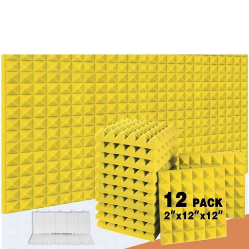 Studio Acoustic Foam Panels Sound Absorbing 12 Pcs Panel