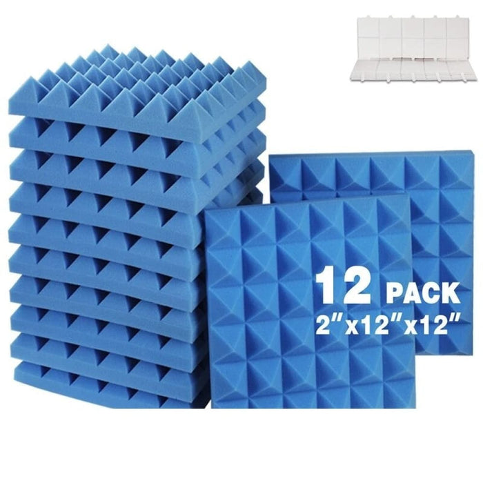 Studio Acoustic Foam Panels Sound Absorbing 12 Pcs Panel