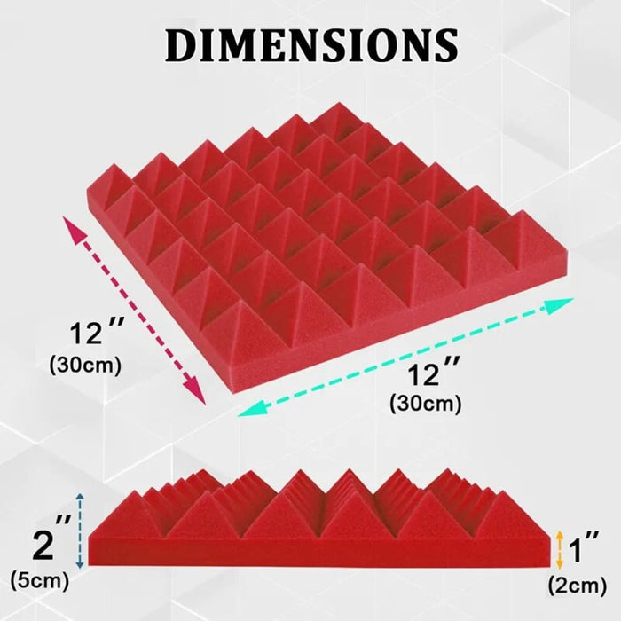 Studio Acoustic Foam Soundproofing Phonoabsorbing Panels 12