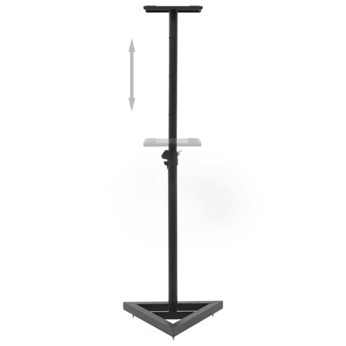 Studio Monitor Speaker Stands 2 Pcs Black Steel Ibbnt