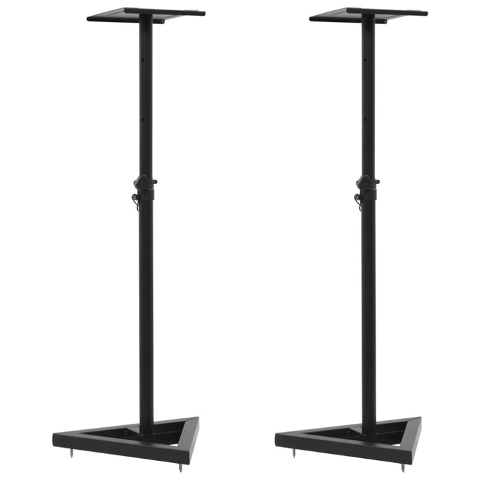 Studio Monitor Speaker Stands 2 Pcs Black Steel Ibbnt