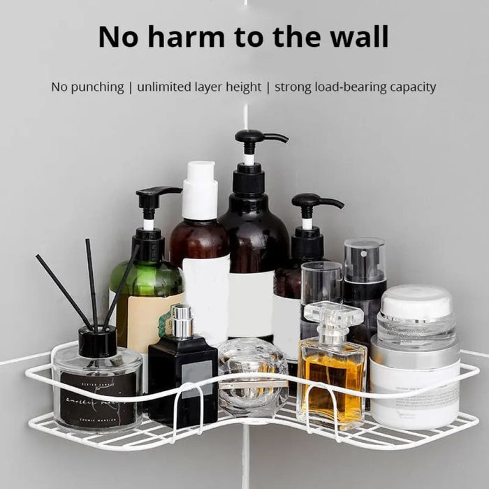 Sturdy Iron Triangle Rack For Kitchen And Bathroom Storage