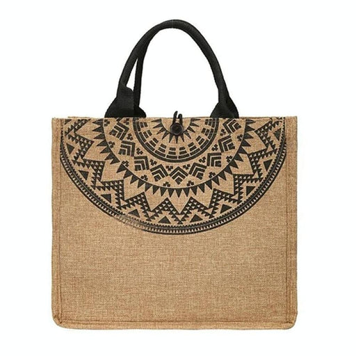 Style Printing Handbag Simple Large Capacity Linen Tote Bag