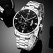 Stylish Silver Stainless Steel Quartz Wrist Watch For Men