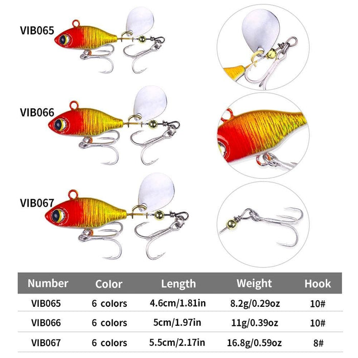 Submerged Vib Sequin Lures 4.8cm 7g