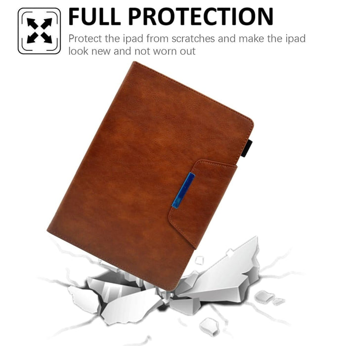 Suede Cross Texture Magnetic Clasp Leather Tablet Case