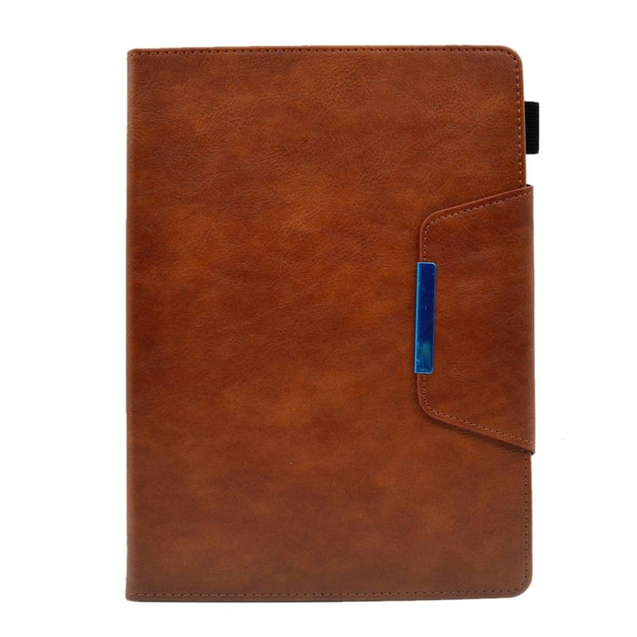 Suede Cross Texture Magnetic Clasp Leather Tablet Case