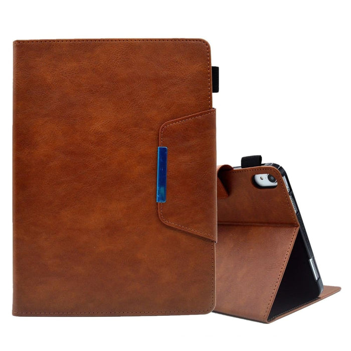 Suede Cross Texture Magnetic Clasp Leather Tablet Case