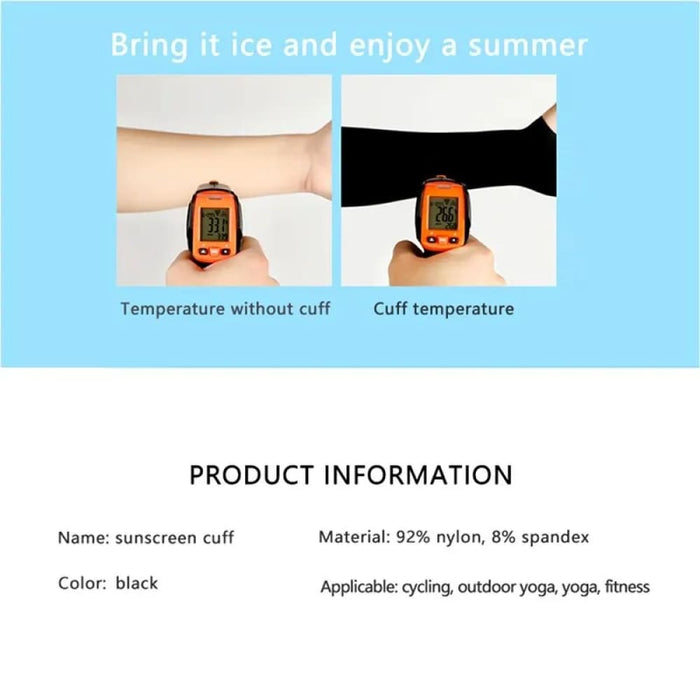 Summer Fingerless Ice Silk Sleeves For Outdoor Activities