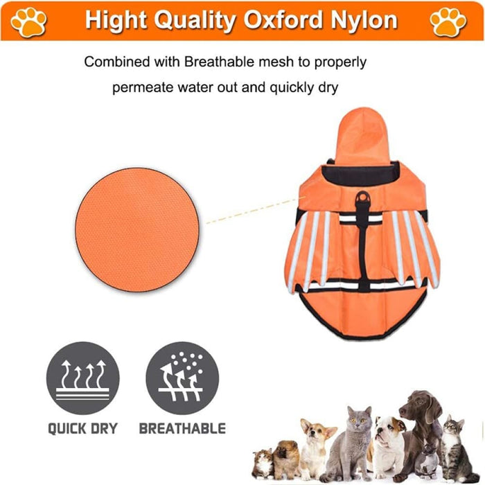 Summer Reflective Control Handle Swimming Dog Vest