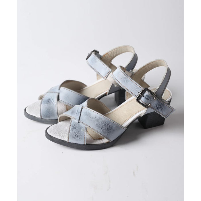 Summer Womens Black And White Eraser Leather Simple Sandals