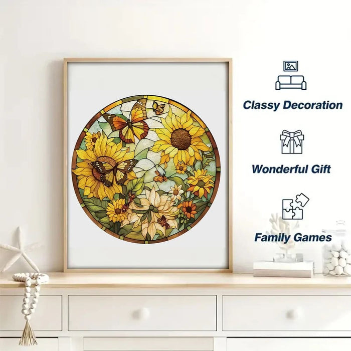 Sunflower Butterfly Wood Puzzle