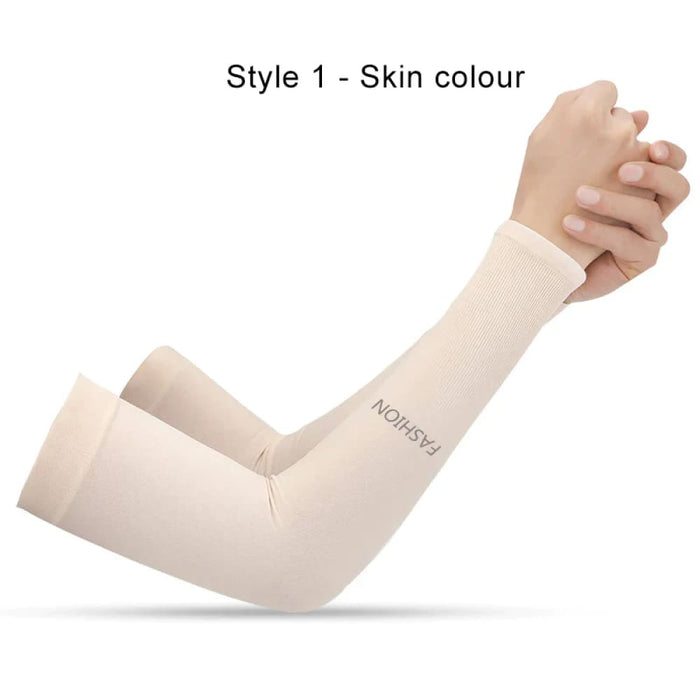 Sunshade Ice Silk Arm Sleeves For Summer Sports