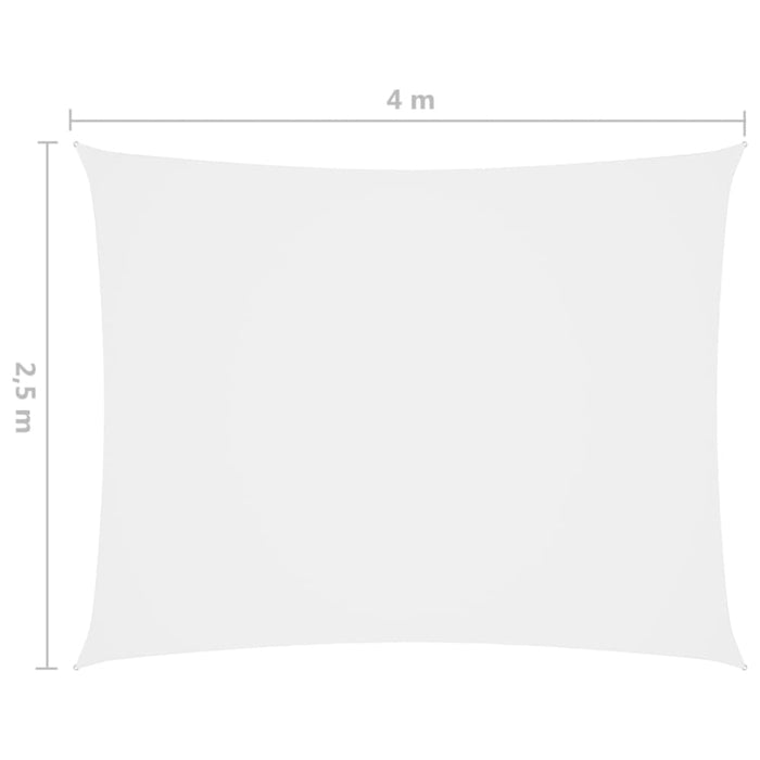 Sunshade Sail Oxford Fabric Rectangular 2.5x4 m White Otpxlx