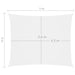 Sunshade Sail Oxford Fabric Rectangular 4x5 m White Otpxio