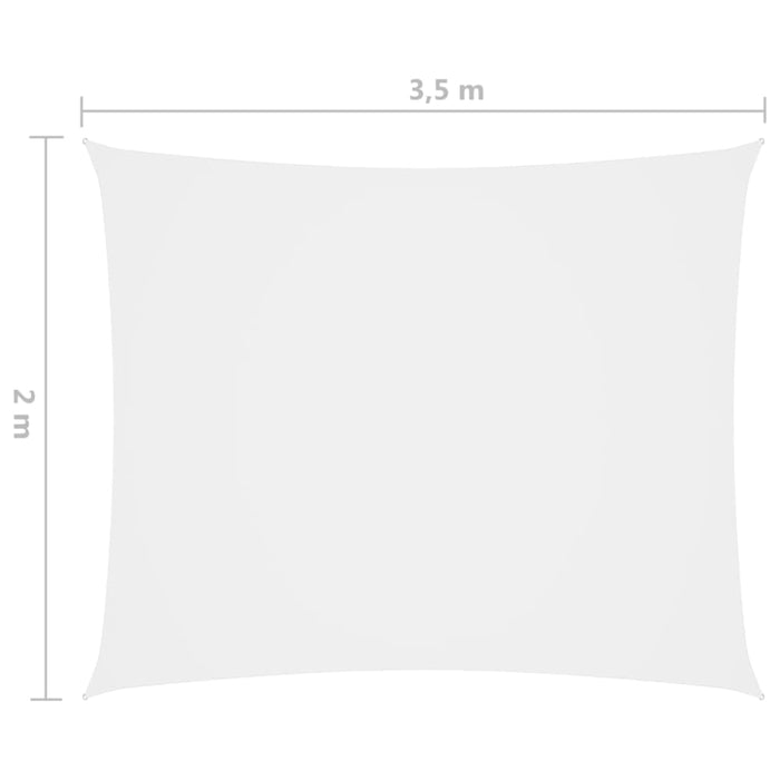 Sunshade Sail Oxford Fabric Rectangular 2x3.5 m White Otpxpl