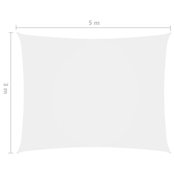 Sunshade Sail Oxford Fabric Rectangular 3x5 m White Otpxli