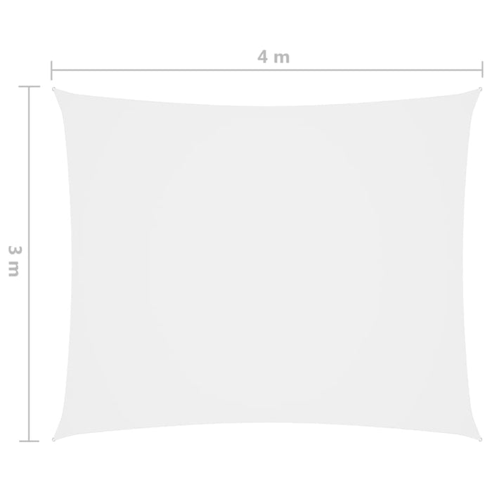 Sunshade Sail Oxford Fabric Rectangular 3x4 m White Otpxlp