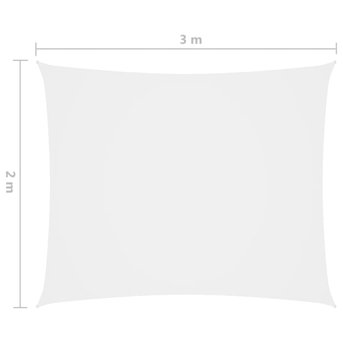 Sunshade Sail Oxford Fabric Rectangular 2x3 m White Otpxpp