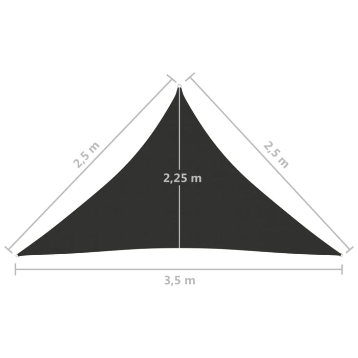 Sunshade Sail Oxford Fabric Triangular 2.5x2.5x3.5 m