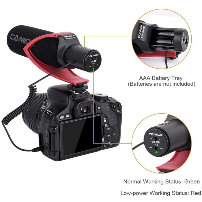 V30 Pro Super-cardioid Shotgun Microphone For Dslr Camera