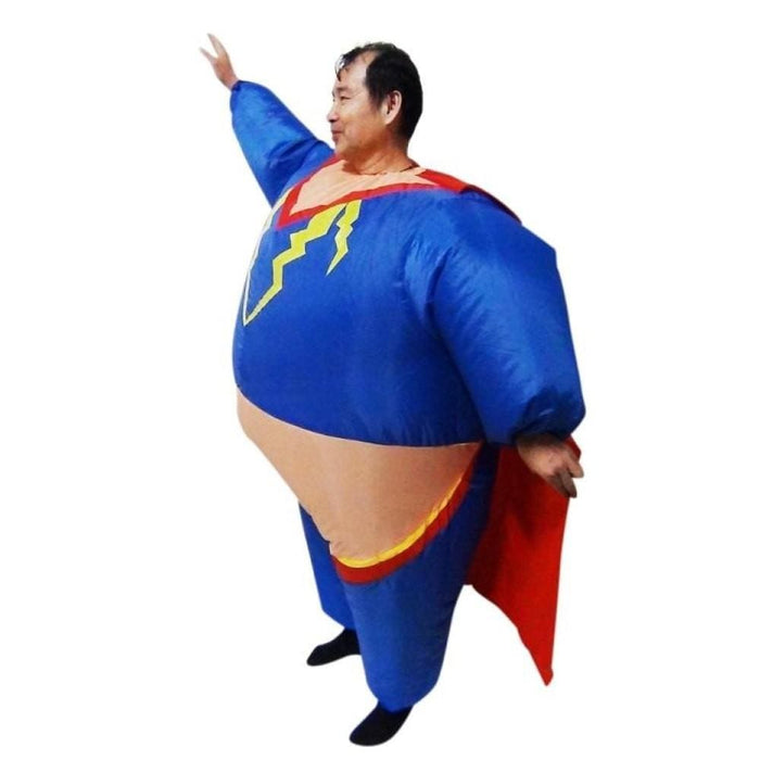 Super Hero Fancy Dress Inflatable Suit -fan Operated Costume