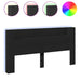 Super King Size Headboard Cabinet With Led Black