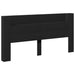 Super King Size Headboard Cabinet With Led Black