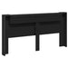 Super King Size Headboard Cabinet With Led Black