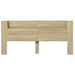 Super King Size Headboard Cabinet With Led Sonoma Oak