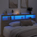 Super King Size Headboard Cabinet With Led Sonoma Oak