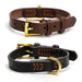 Suture Real Leather Adjustable Dog Collar