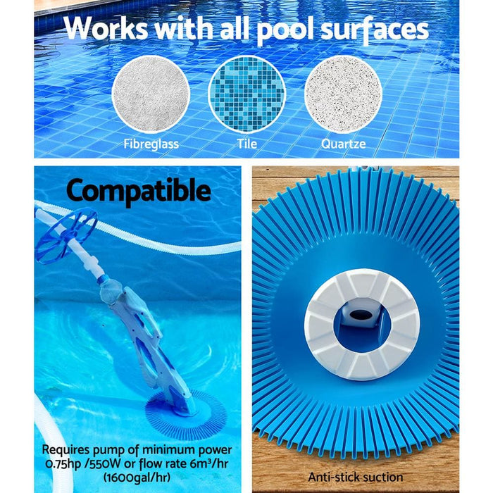 Swimming Pool Cleaner Floor Climb Wall Automatic Vacuum 10m