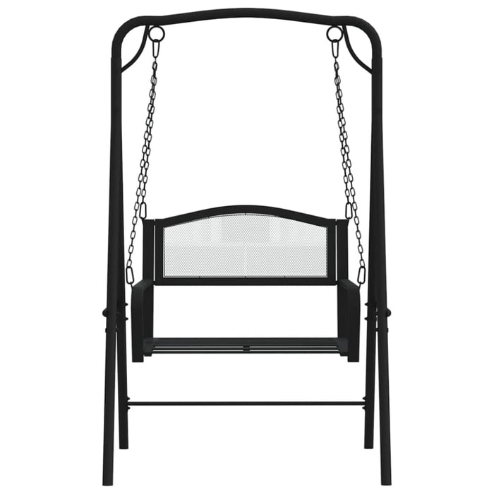 Swing Bench 124 Cm Black Steel Tonntx