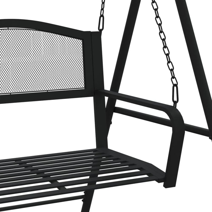 Swing Bench 124 Cm Black Steel Tonntx