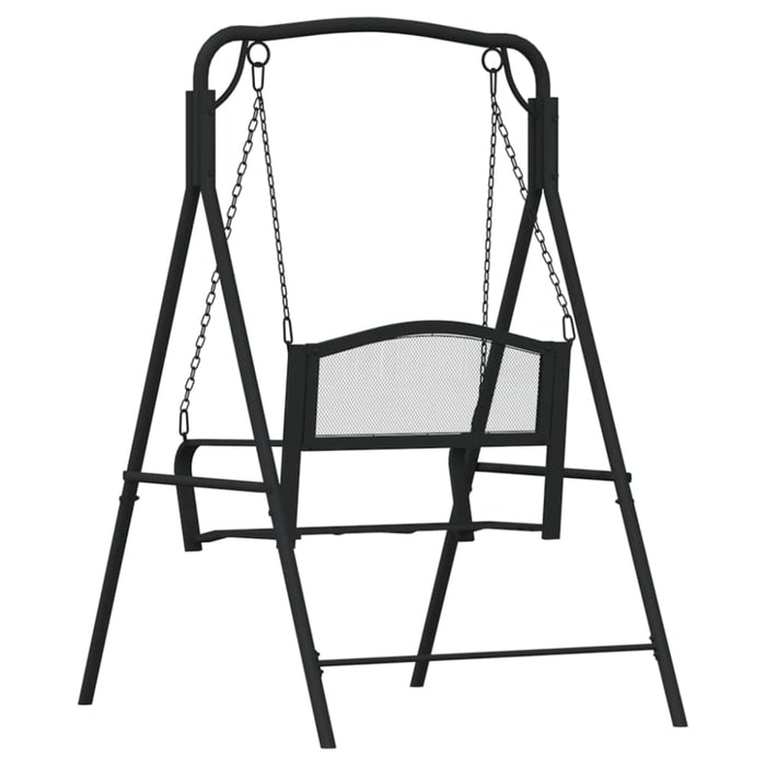 Swing Bench 124 Cm Black Steel Tonntx